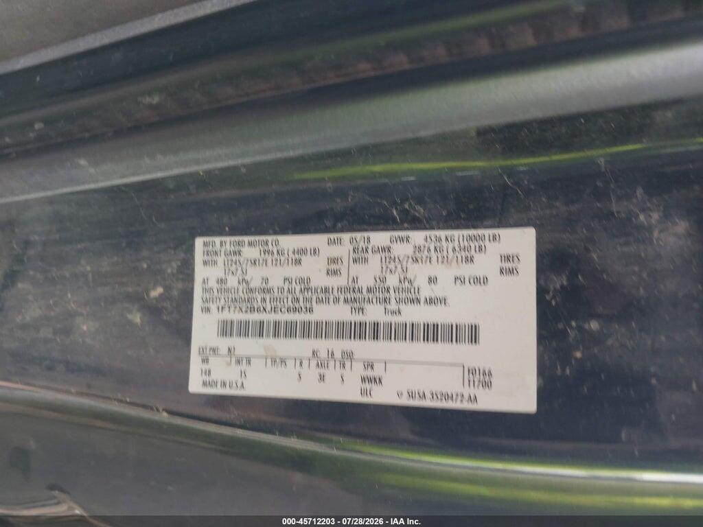 1FT7X2B6XJEC69036 2018 FORD F-250 photo no. 9