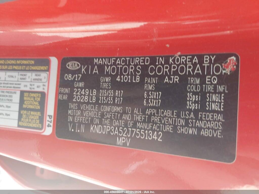 KNDJP3A52J7551342 2018 KIA SOUL photo no. 9