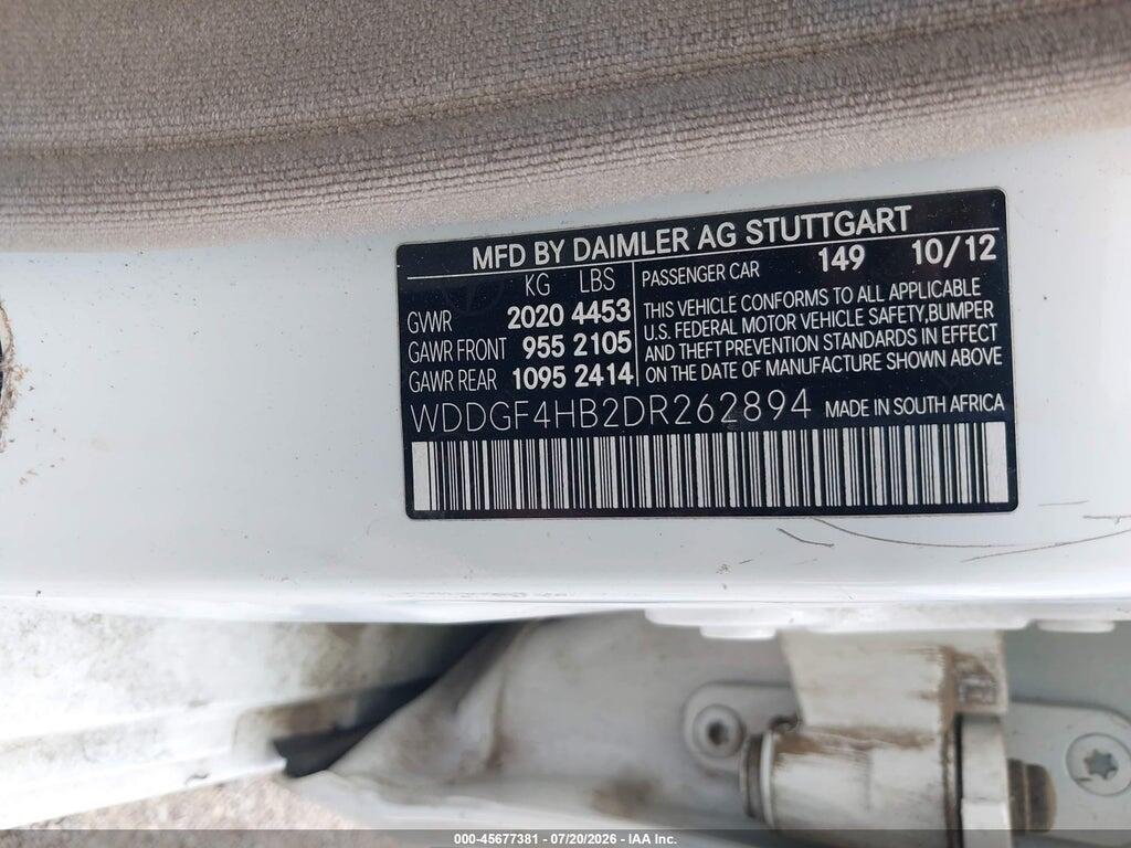WDDGF4HB2DR262894 2013 MERCEDES-BENZ C 250 photo no. 9