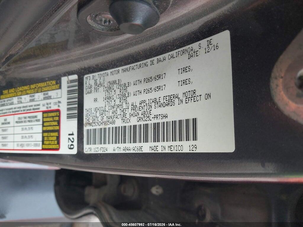 3TMAZ5CN3HM035400 2017 TOYOTA TACOMA photo no. 9