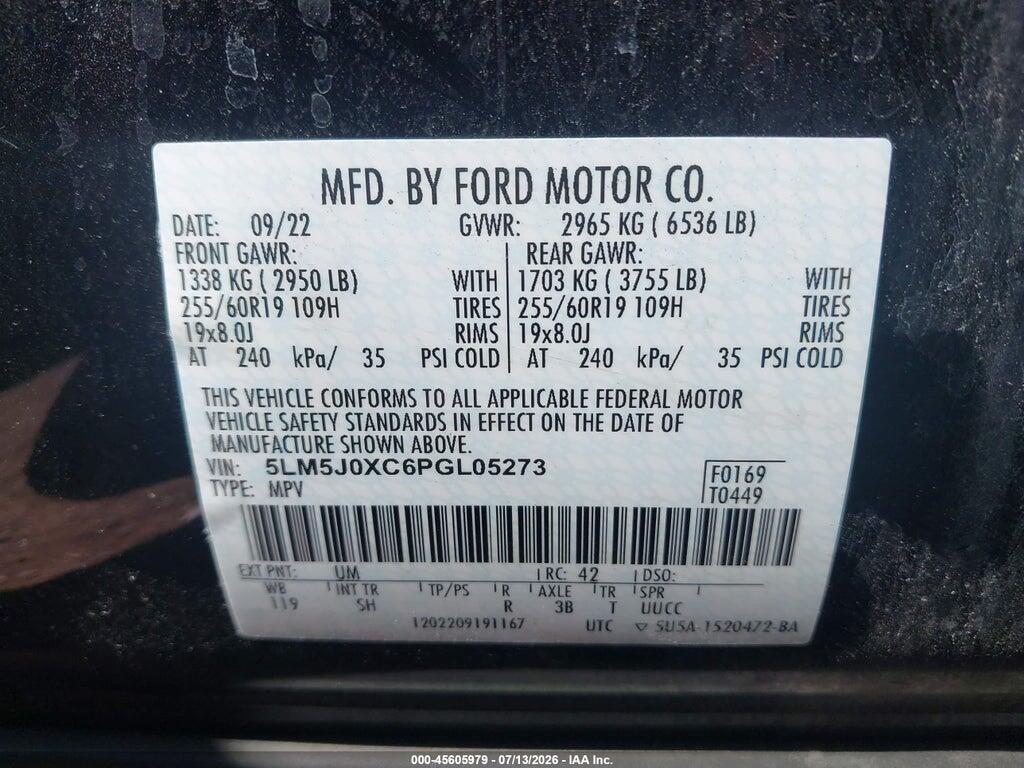5LM5J0XC6PGL05273 2023 LINCOLN AVIATOR photo no. 9
