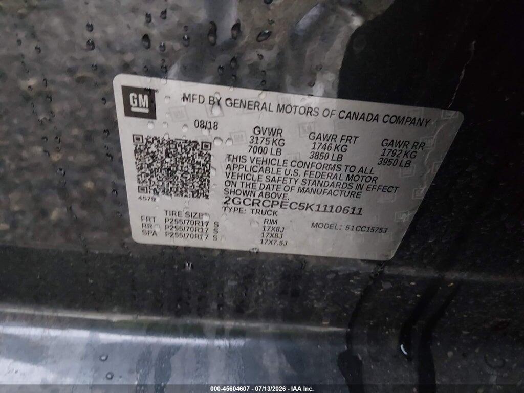 2GCRCPEC5K1110611 2019 CHEVROLET SILVERADO 1500 LD photo no. 9