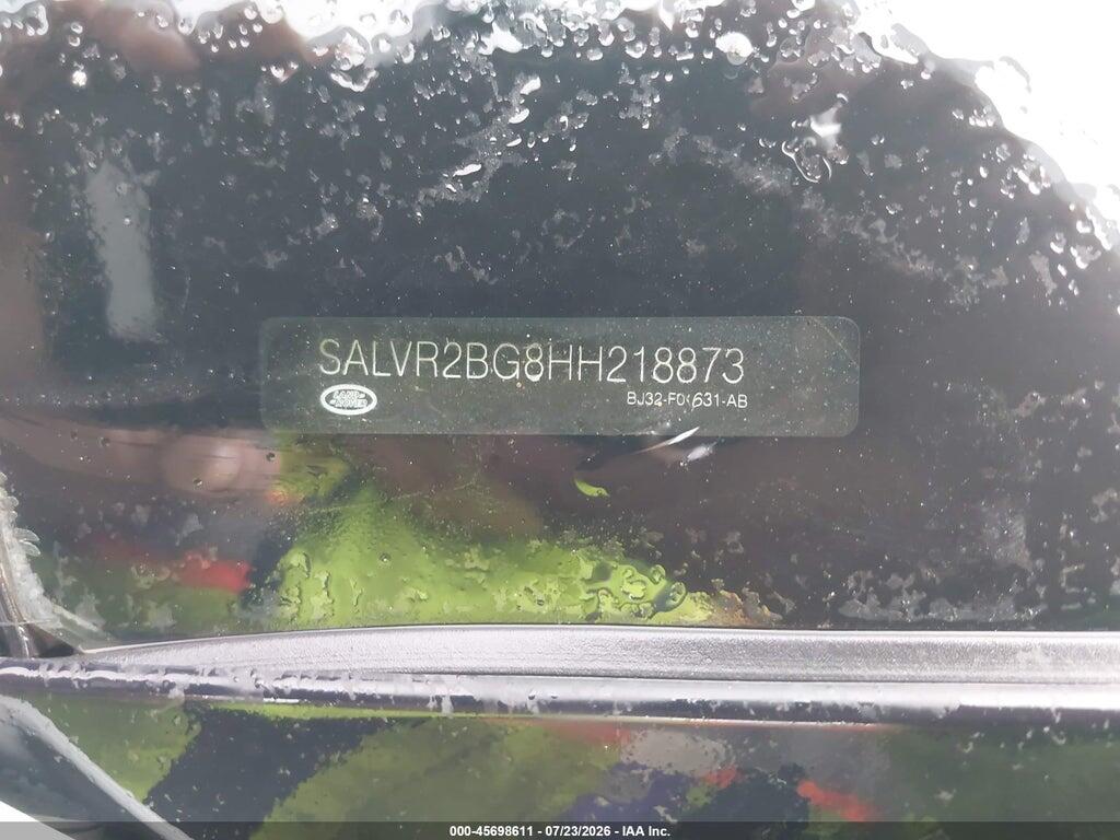 SALVR2BG8HH218873 2017 LAND ROVER RANGE ROVER EVOQUE photo no. 9