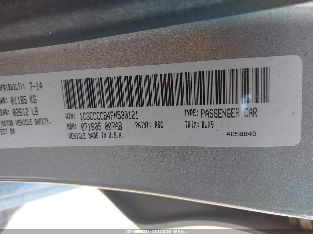 1C3CCCCB4FN530121 2015 CHRYSLER 200 photo no. 9