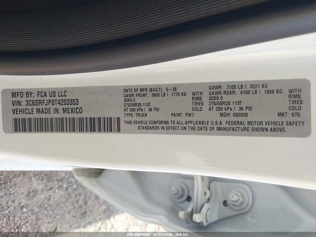 3C6SRFJP8T4203353 2026 RAM 1500 photo no. 9