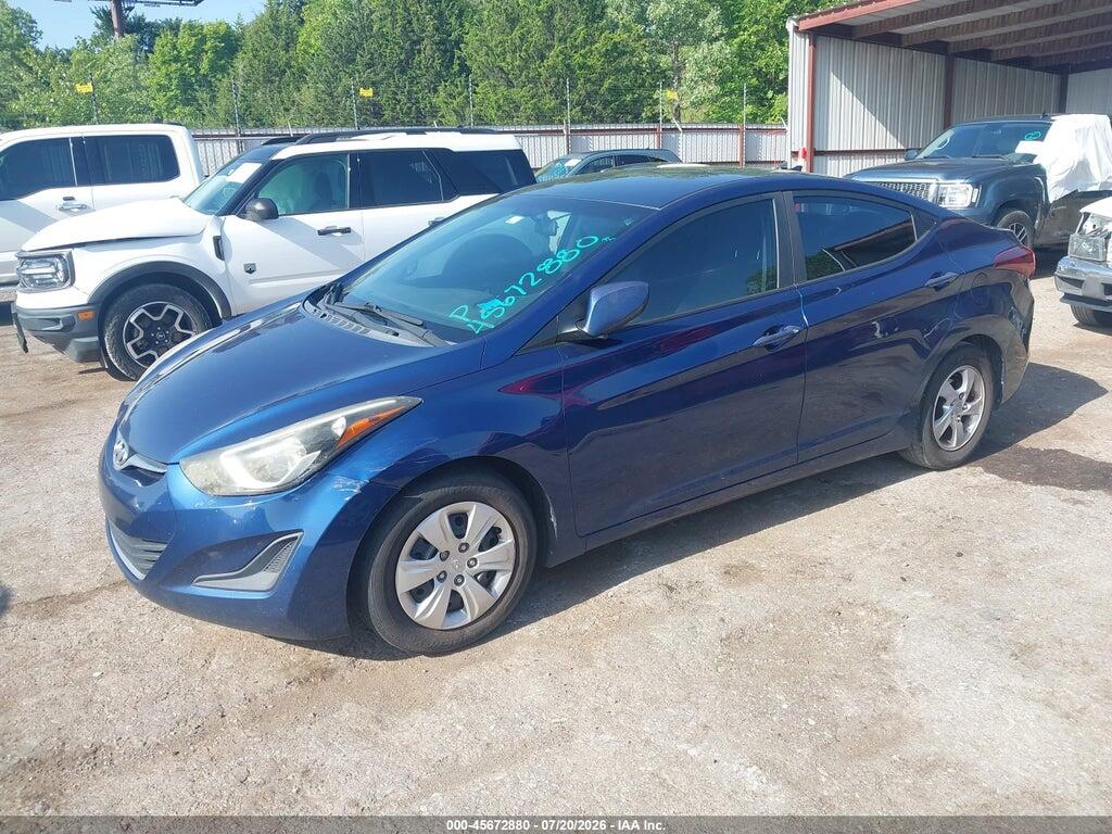 5NPDH4AE0GH742925 2016 HYUNDAI ELANTRA photo no. 2