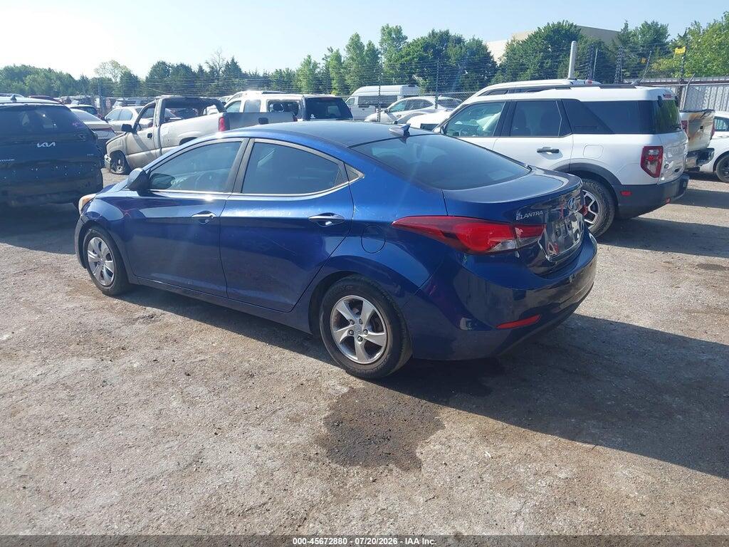 5NPDH4AE0GH742925 2016 HYUNDAI ELANTRA photo no. 3