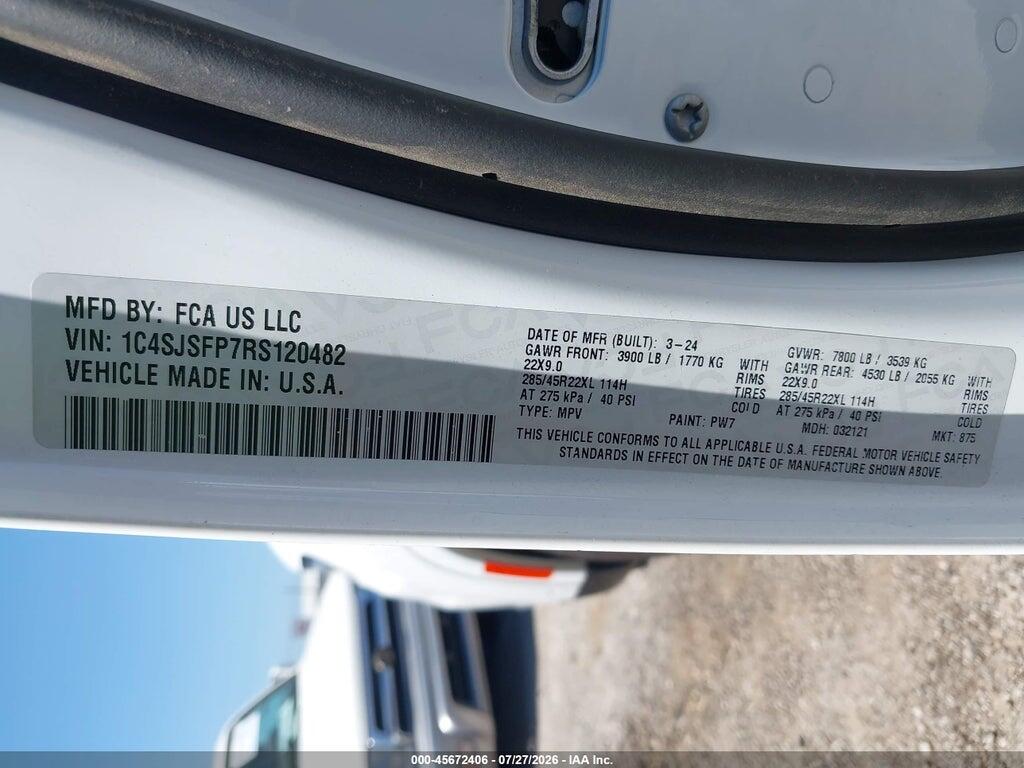 1C4SJSFP7RS120482 2024 JEEP GRAND WAGONEER L photo no. 9