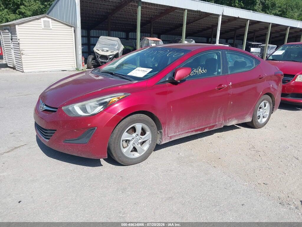 5NPDH4AE0EH486296 2014 HYUNDAI ELANTRA photo no. 2