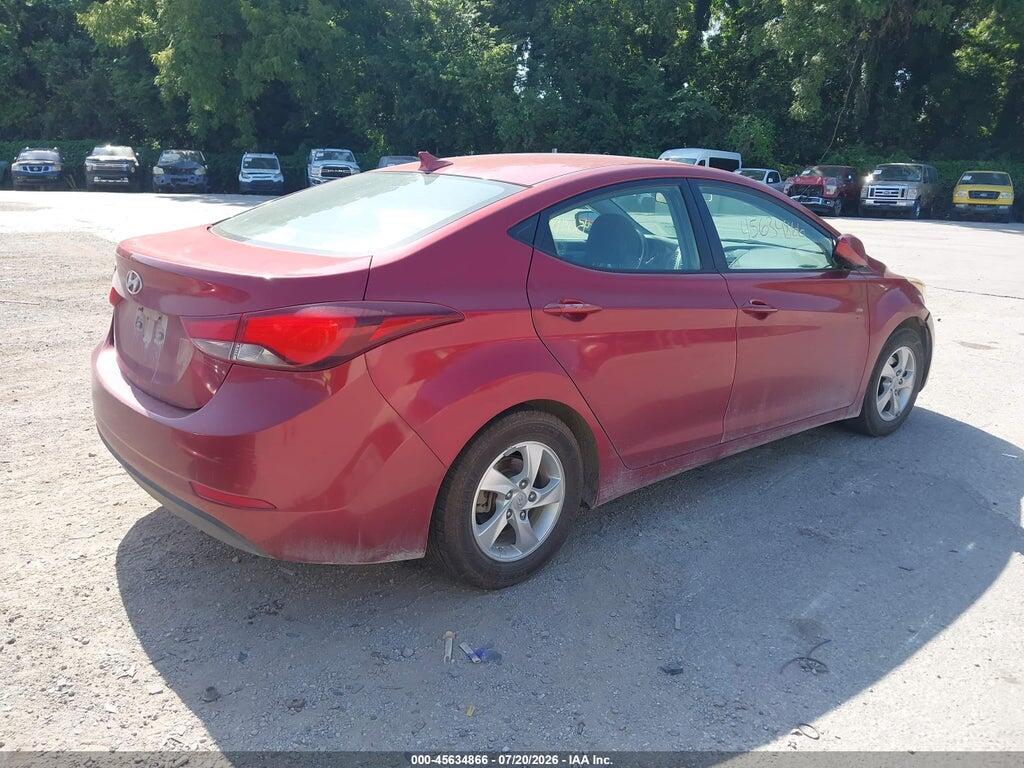 5NPDH4AE0EH486296 2014 HYUNDAI ELANTRA photo no. 4