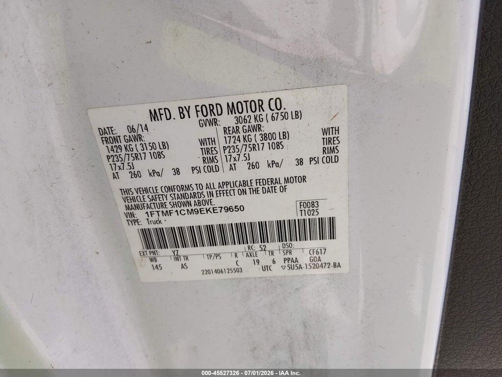 1FTMF1CM9EKE79650 2014 FORD F-150 photo no. 9