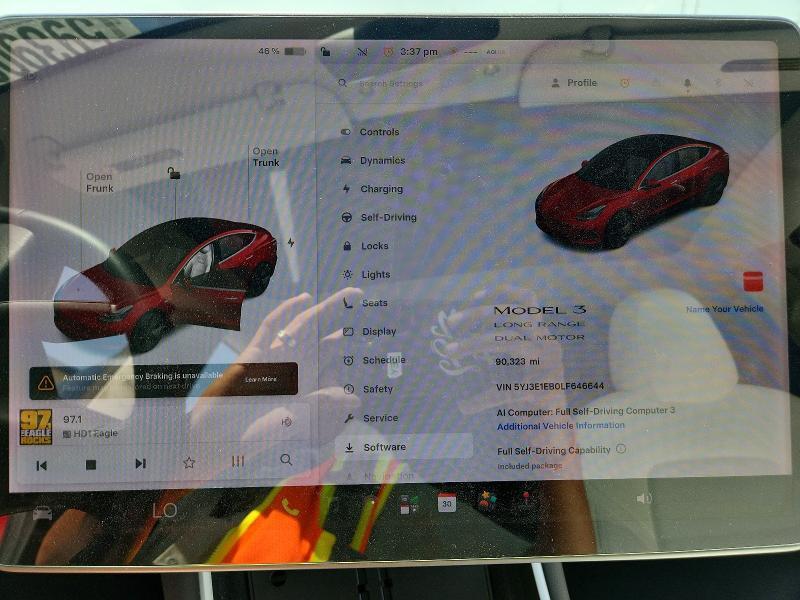 5YJ3E1EB0LF646644 2020 TESLA MODEL 3 photo no. 9