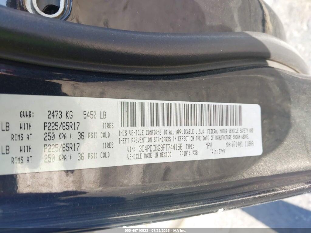 3C4PDCBG9FT744156 2015 DODGE JOURNEY photo no. 9