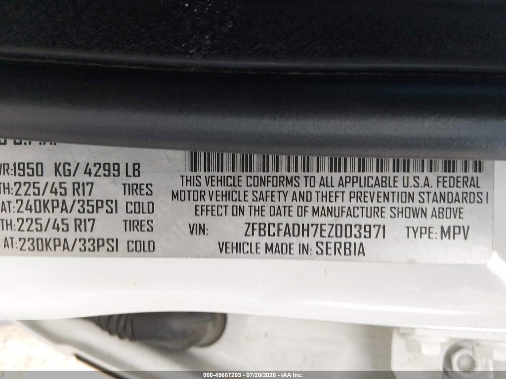 ZFBCFADH7EZ003971 2014 FIAT 500L photo no. 9