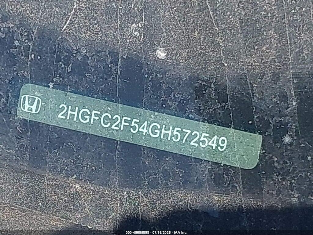 2HGFC2F54GH572549 2016 HONDA CIVIC photo no. 9