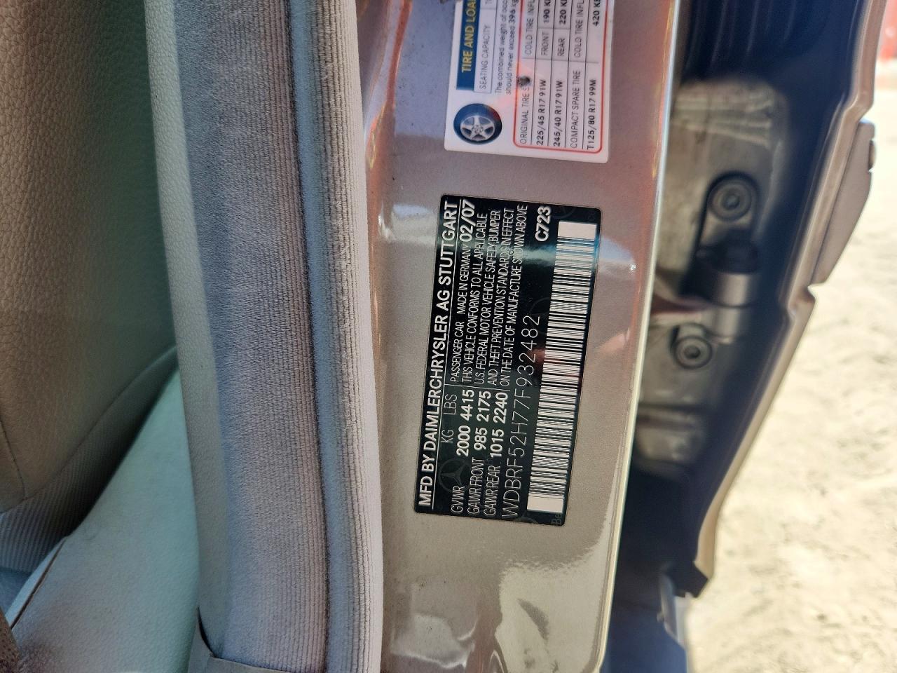 2007 MERCEDES-BENZ C 230 — Фото 12 из 12