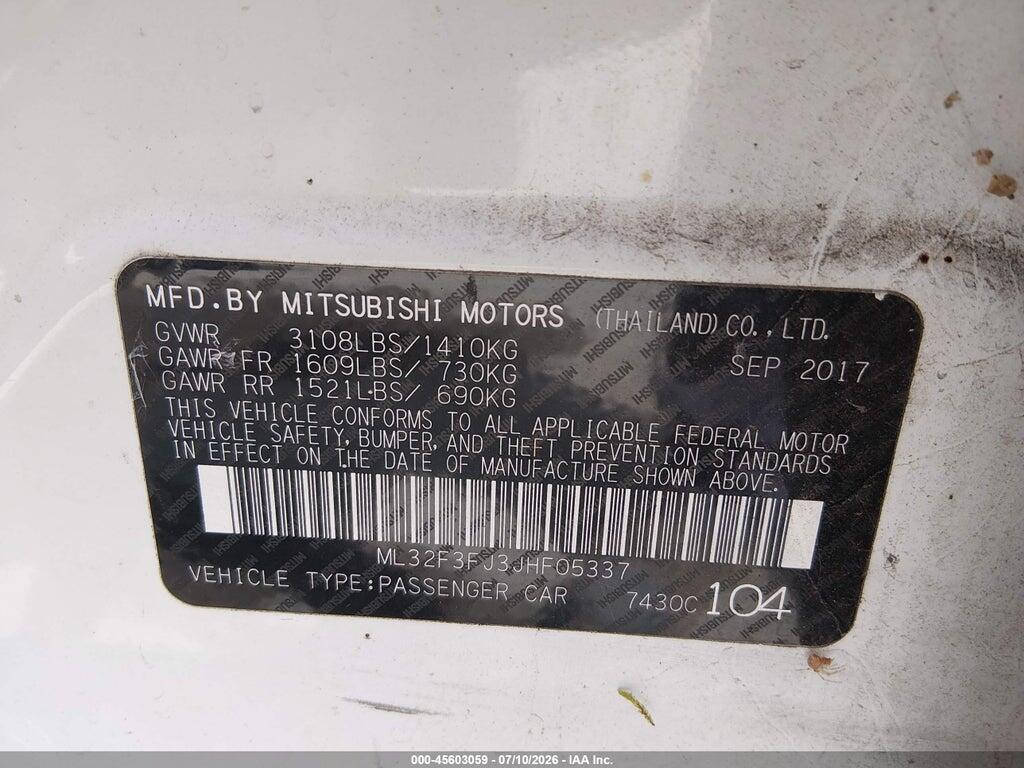ML32F3FJ3JHF05337 2018 MITSUBISHI MIRAGE G4 photo no. 9