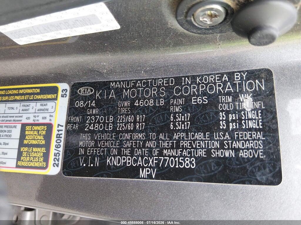 KNDPBCACXF7701583 2015 KIA SPORTAGE photo no. 9