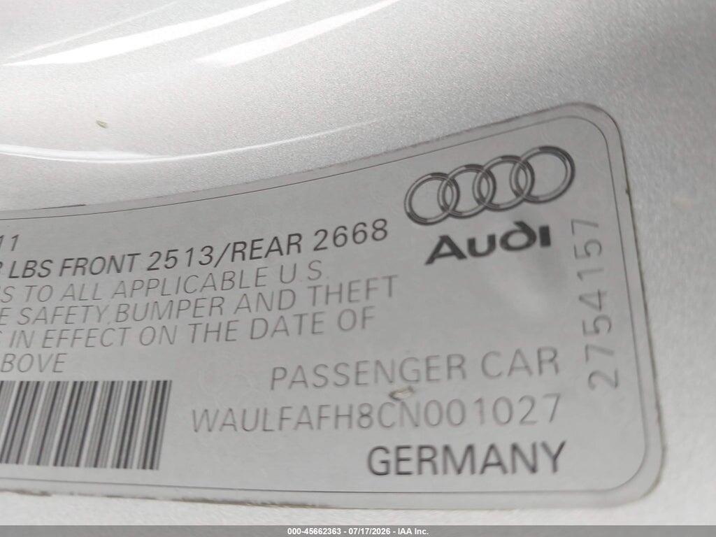 WAULFAFH8CN001027 2012 AUDI A5 photo no. 9