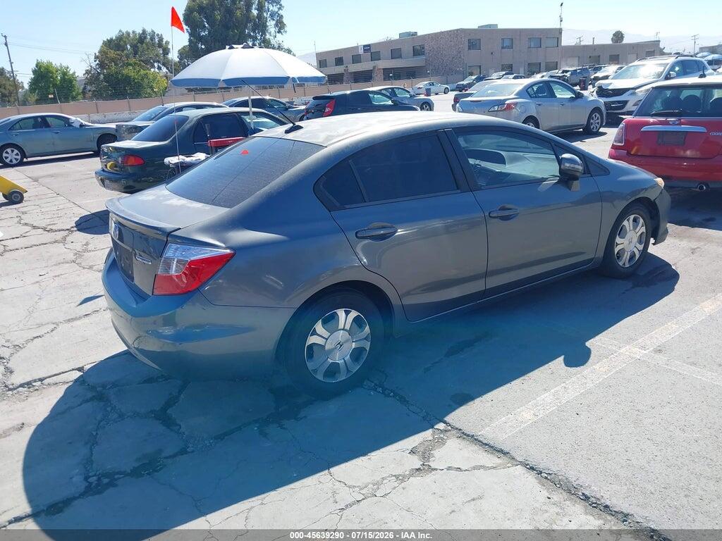 JHMFB4F32CS005883 2012 HONDA CIVIC HYBRID photo no. 4