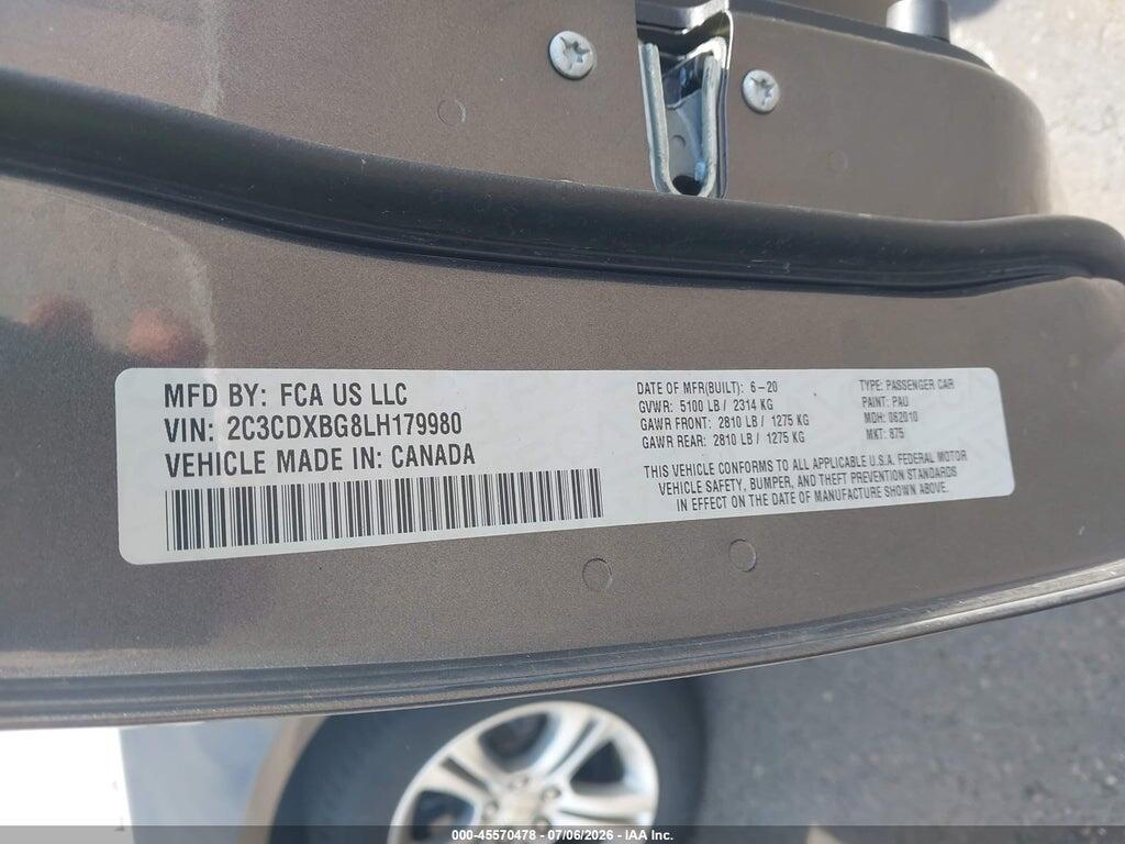 2C3CDXBG8LH179980 2020 DODGE CHARGER photo no. 9