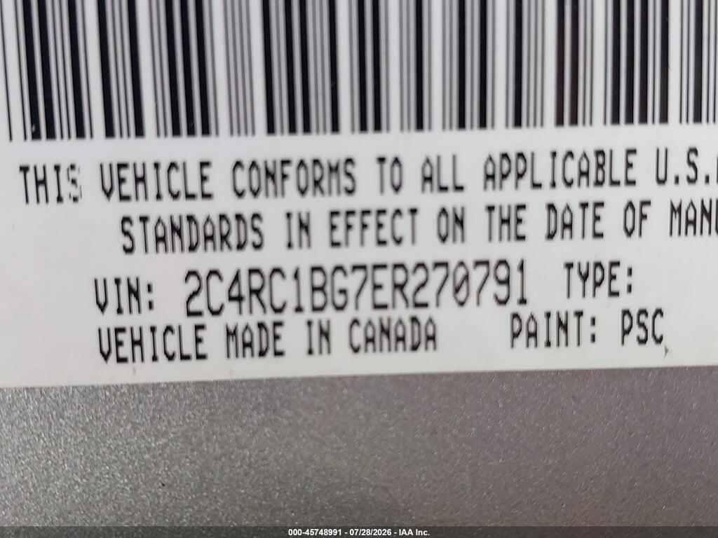 2C4RC1BG7ER270791 2014 CHRYSLER TOWN & COUNTRY photo no. 9