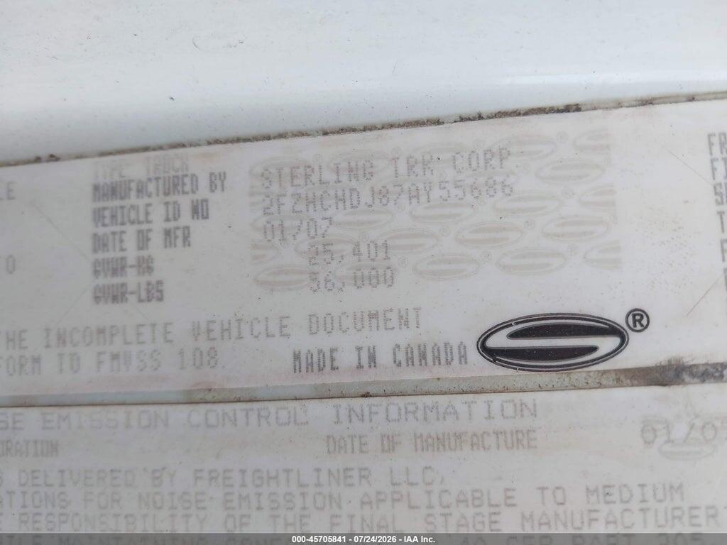 2FZHCHDJ87AY55686 2007 STERLING TRUCK ACTERRA photo no. 8