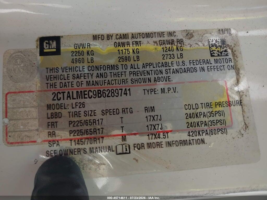 2CTALMEC9B6289741 2011 GMC TERRAIN photo no. 9