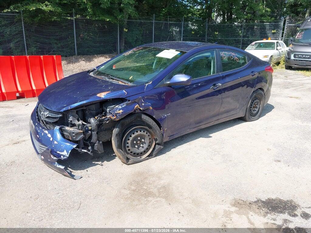 5NPDH4AEXDH182990 2013 HYUNDAI ELANTRA photo no. 2