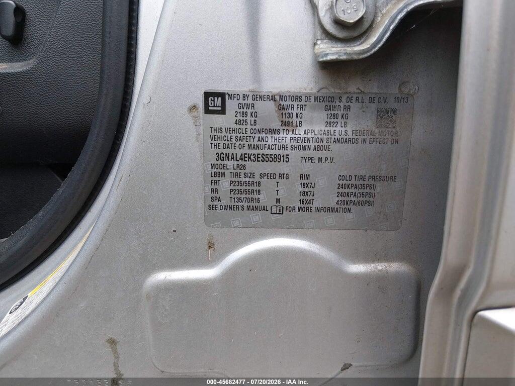 3GNAL4EK3ES558915 2014 CHEVROLET CAPTIVA SPORT FLEET photo no. 9