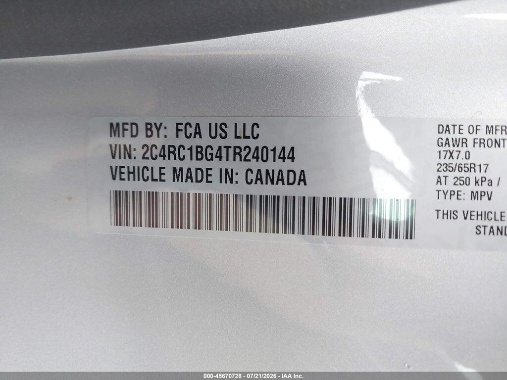 2C4RC1BG4TR240144 2026 CHRYSLER PACIFICA photo no. 9