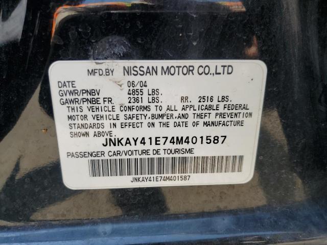 JNKAY41E74M401587 2004 INFINITI M45 photo no. 12