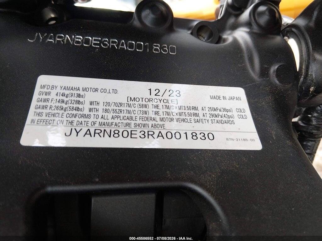 JYARN80E3RA001830 2024 YAMAHA MTM890 photo no. 10