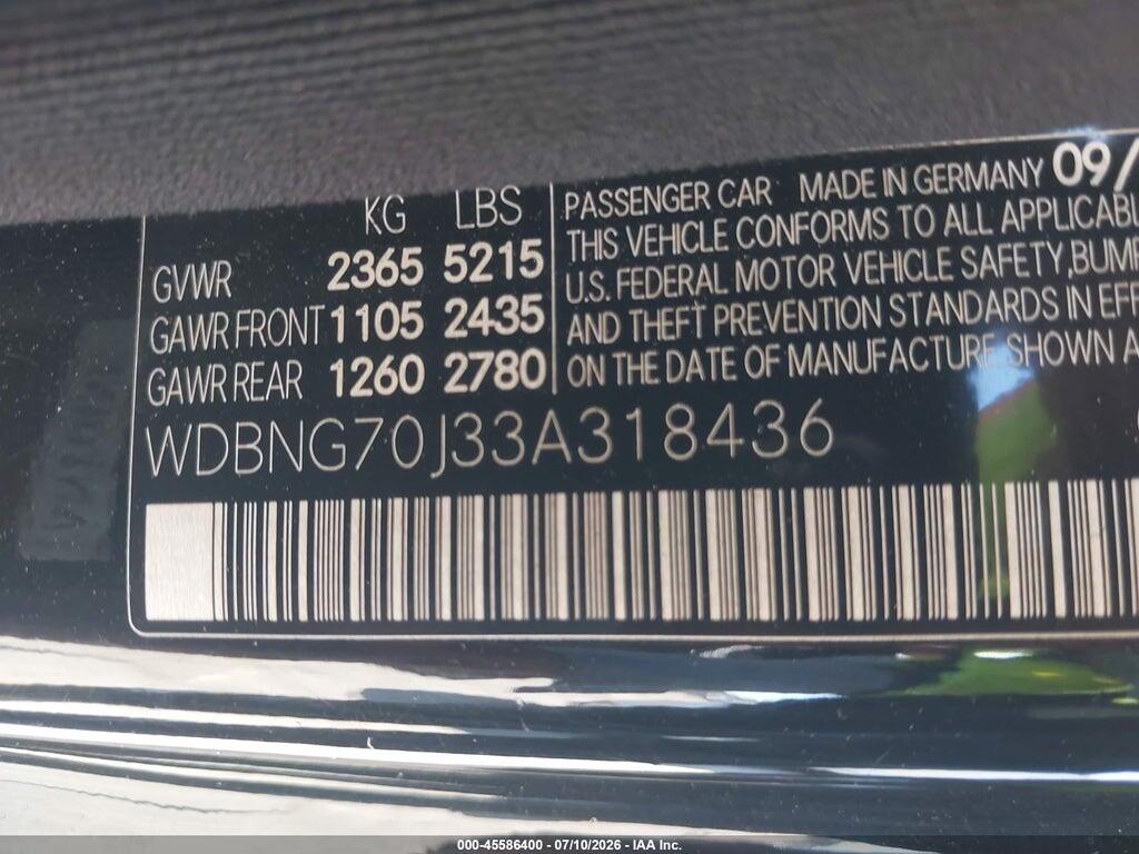 WDBNG70J33A318436 2003 MERCEDES-BENZ S 430 photo no. 9