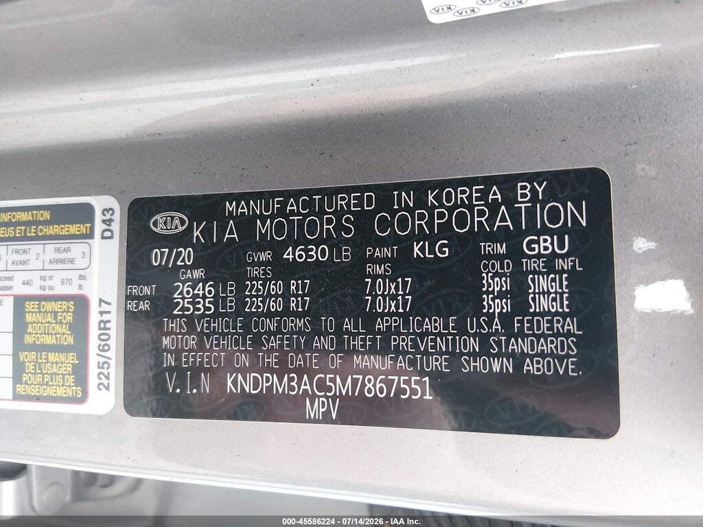 KNDPM3AC5M7867551 2021 KIA SPORTAGE photo no. 9