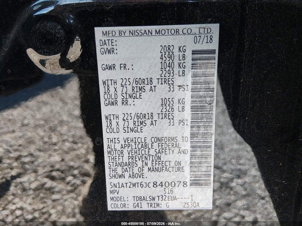 5N1AT2MT6JC840078 2018 NISSAN ROGUE photo no. 9