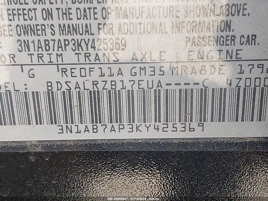 3N1AB7AP3KY425369 2019 NISSAN SENTRA photo no. 9