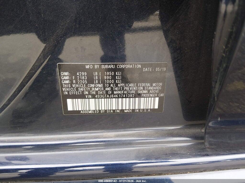 4S3GTAJ64K1741392 2019 SUBARU IMPREZA photo no. 9