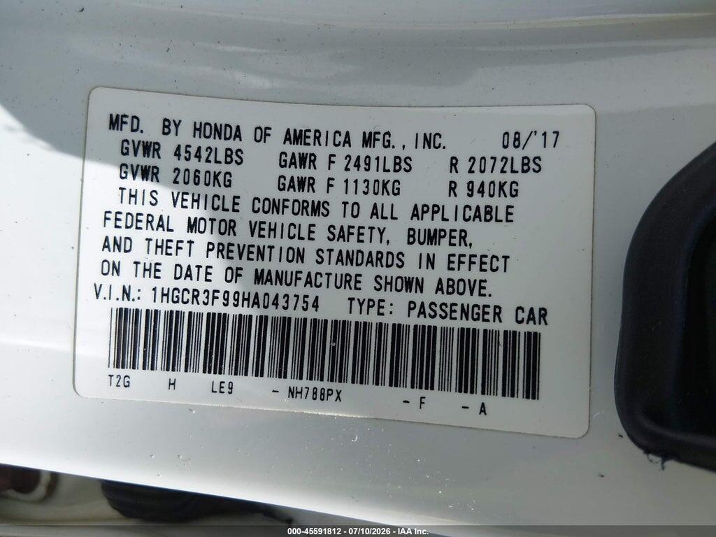 1HGCR3F99HA043754 2017 HONDA ACCORD photo no. 9