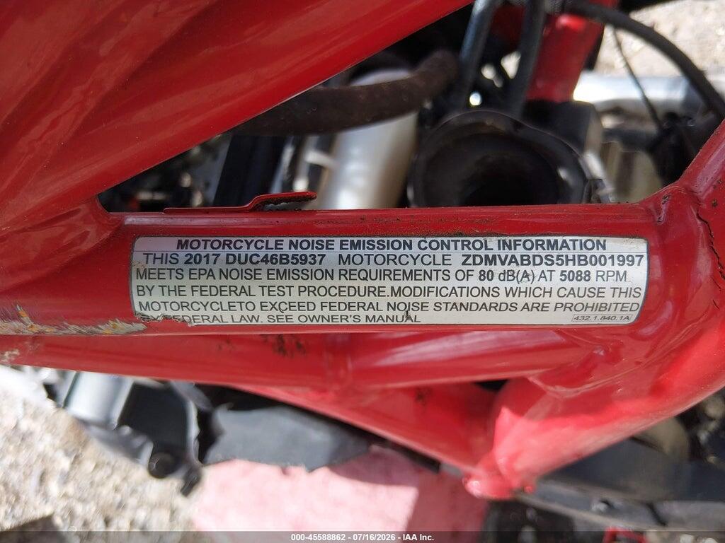 ZDMVABDS5HB001997 2017 DUCATI SUPERSPORT photo no. 10