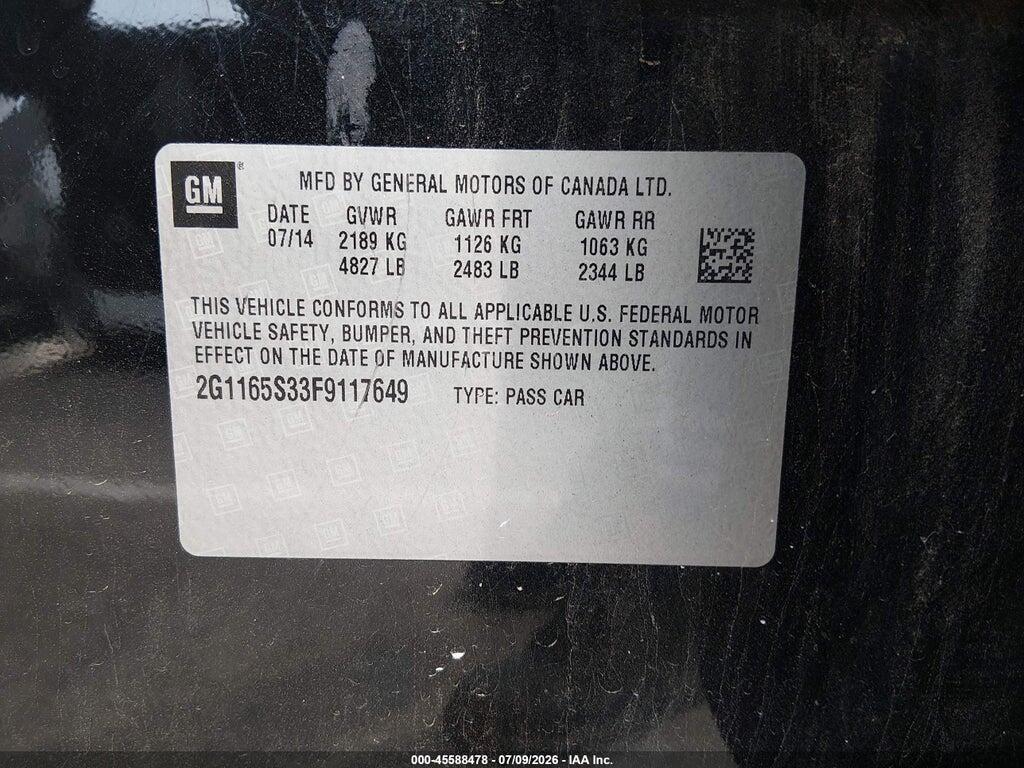 2G1165S33F9117649 2015 CHEVROLET IMPALA photo no. 9