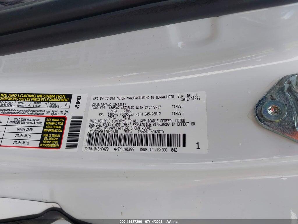 3TYJDAHN6TT045030 2026 TOYOTA TACOMA photo no. 9