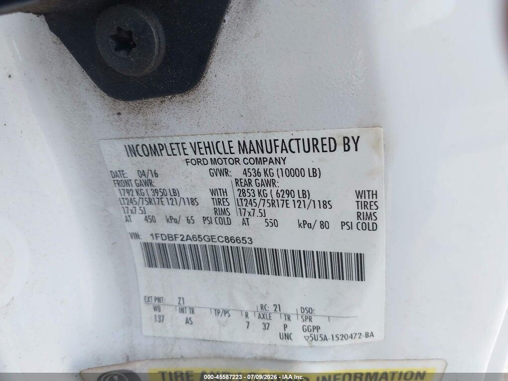 1FDBF2A65GEC86653 2016 FORD F-250 photo no. 9