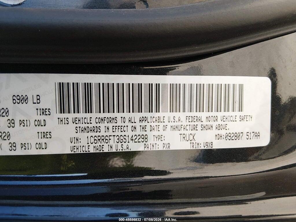 1C6RR6FT3GS142298 2016 RAM 1500 photo no. 9