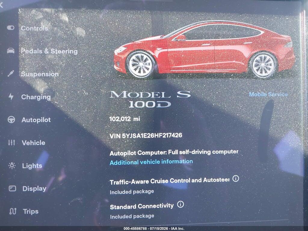 5YJSA1E26HF217426 2017 TESLA MODEL S photo no. 7