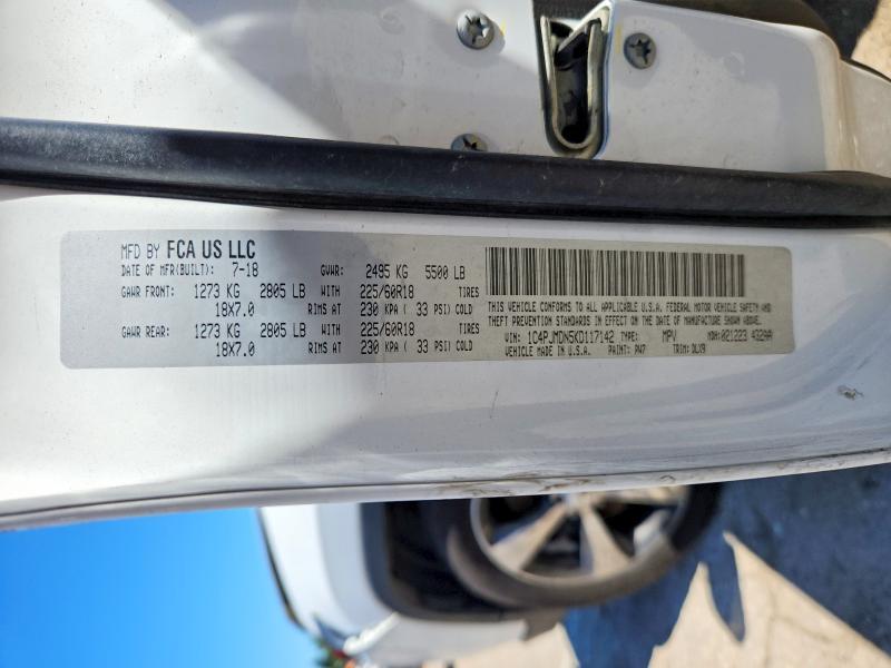 1C4PJMDN5KD117142 2019 JEEP CHEROKEE photo no. 12