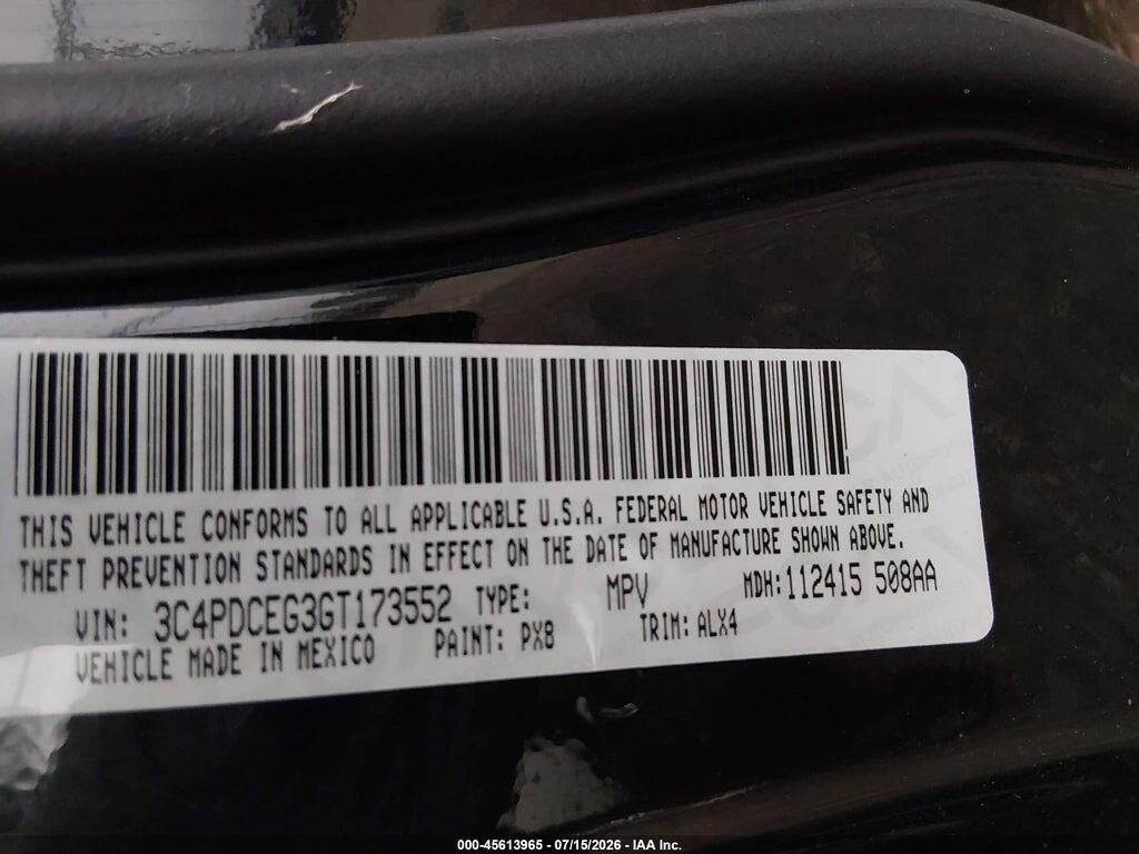 3C4PDCEG3GT173552 2016 DODGE JOURNEY photo no. 9