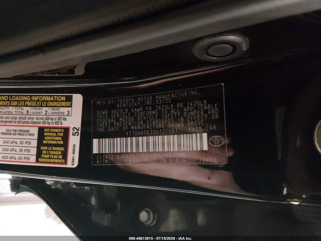 4T1DAACK3SU127561 2025 TOYOTA CAMRY photo no. 9