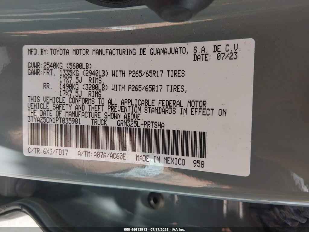 3TYAZ5CN1PT035981 2023 TOYOTA TACOMA photo no. 9