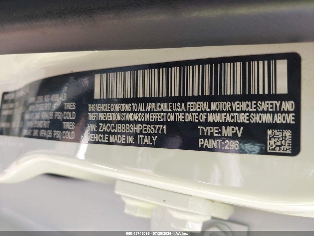 ZACCJBBB3HPE65771 2017 JEEP RENEGADE photo no. 9
